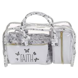4 Pc Faith Cosmetic Bags