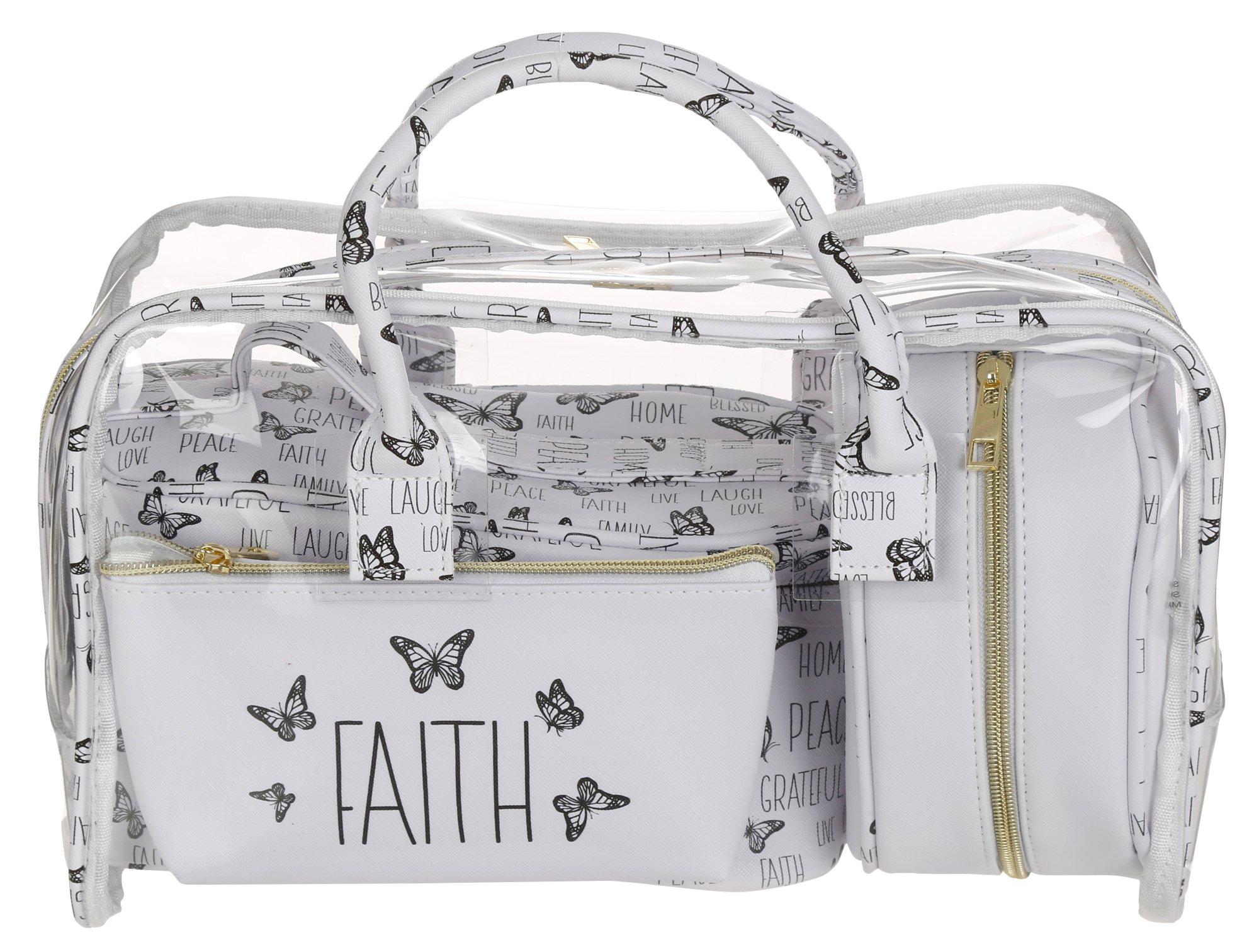 4 Pc Faith Cosmetic Bags