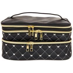 Triple Zipper Cosmetic Bag