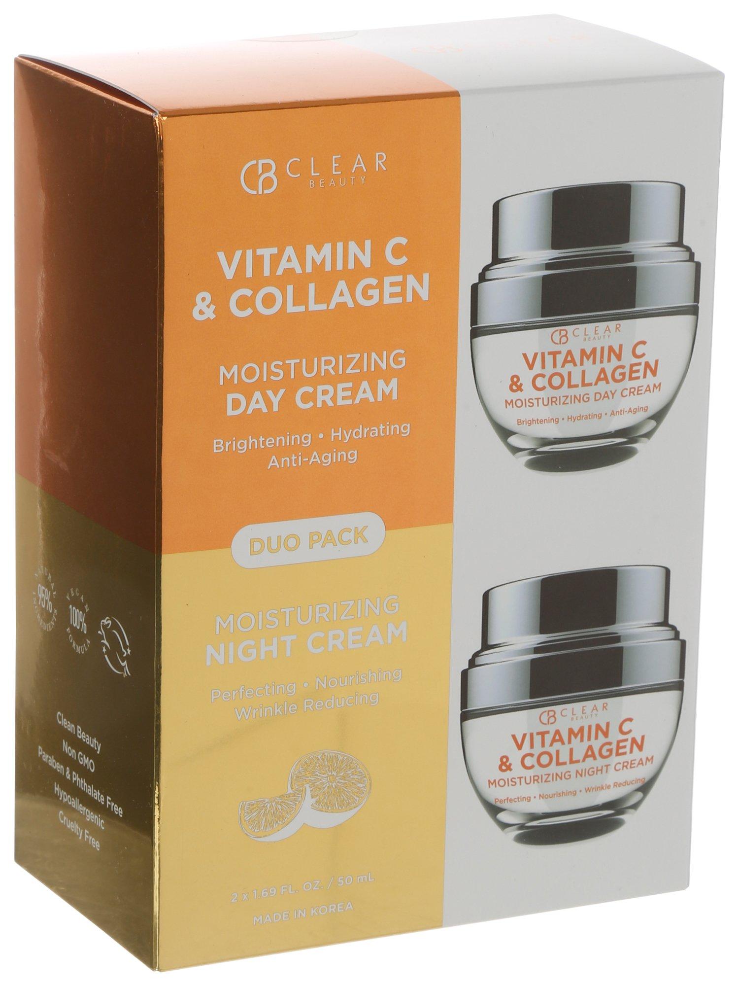 2 Pk Vitamin C & Collagen Day and Night Cream Set