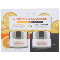 2 Pc Vitamin C & Collagen Day and Night Cream Set