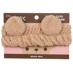 Brown Bear Plush Spa Headband - Brown