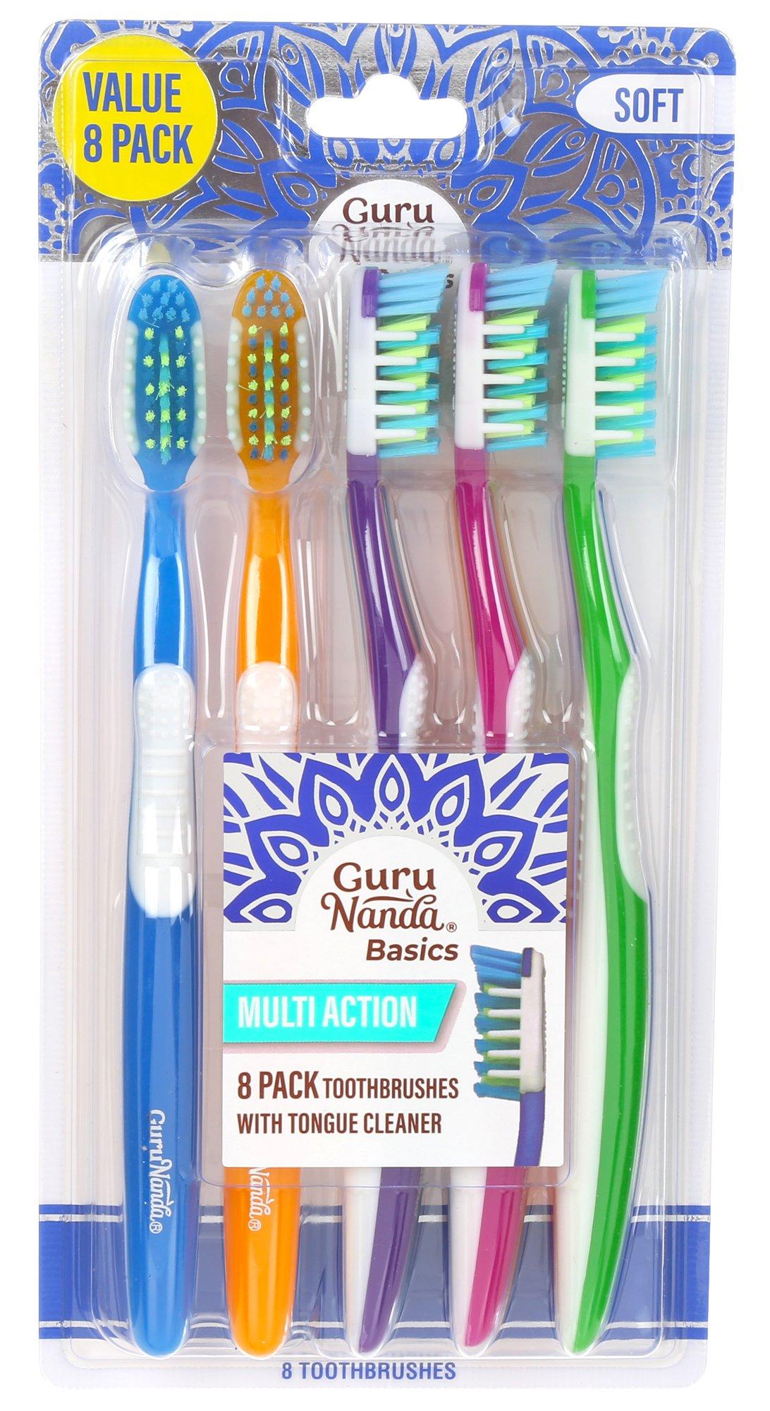 8 Pk Multi Function Toothbrushes