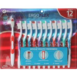 12 Pk Ergo Flex Toothbrushes