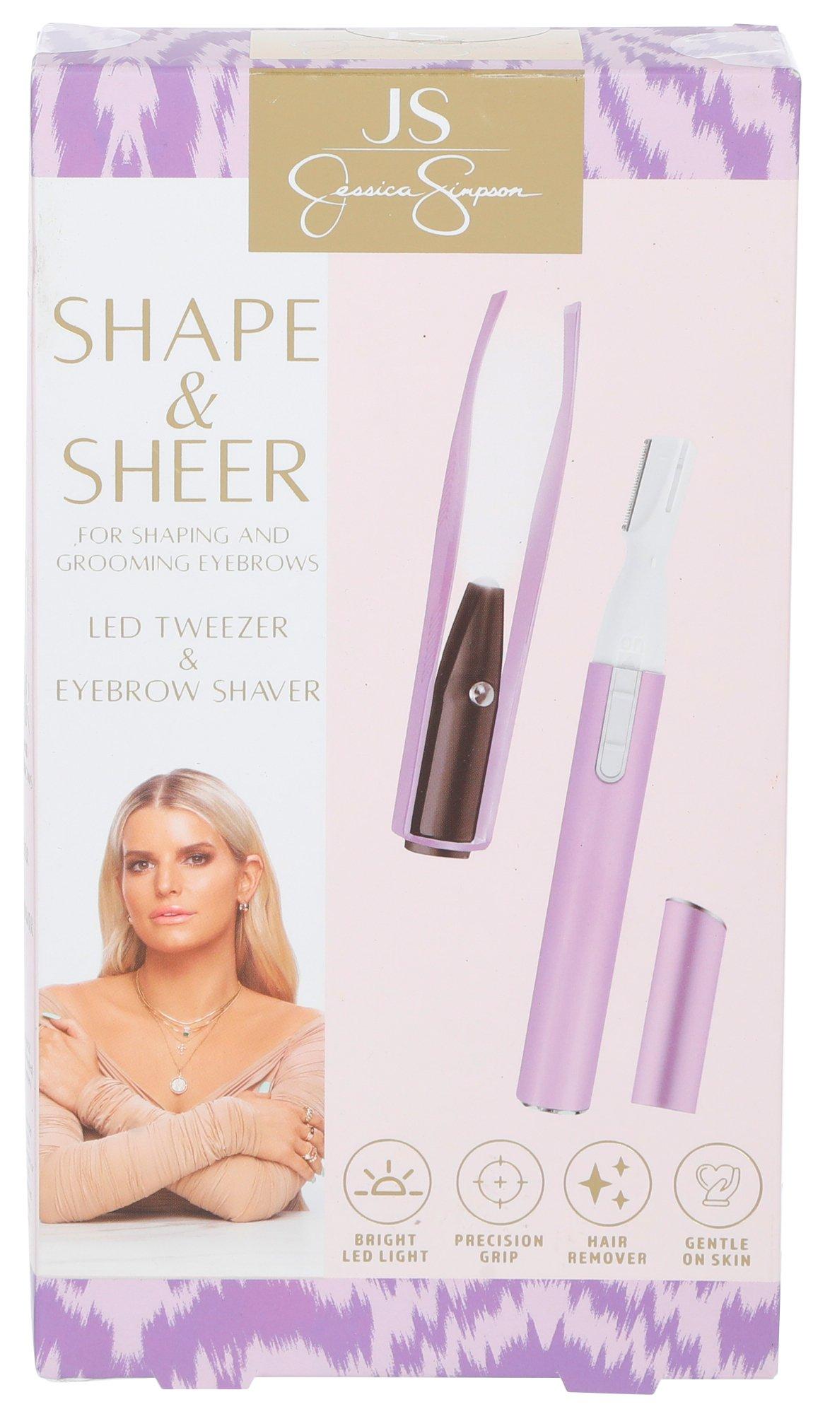 2 Pk Shape & Sheer LED Tweezer & Eyebrow Shaver