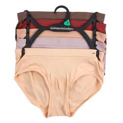 Juniors 5 Pk Ribbed Seamless Bikini Panties - Multi