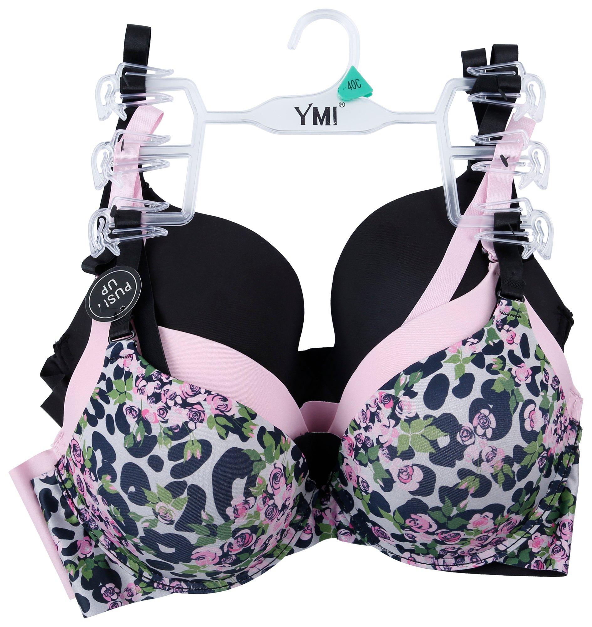 YMI push up purple floral seamless bra size 34 B