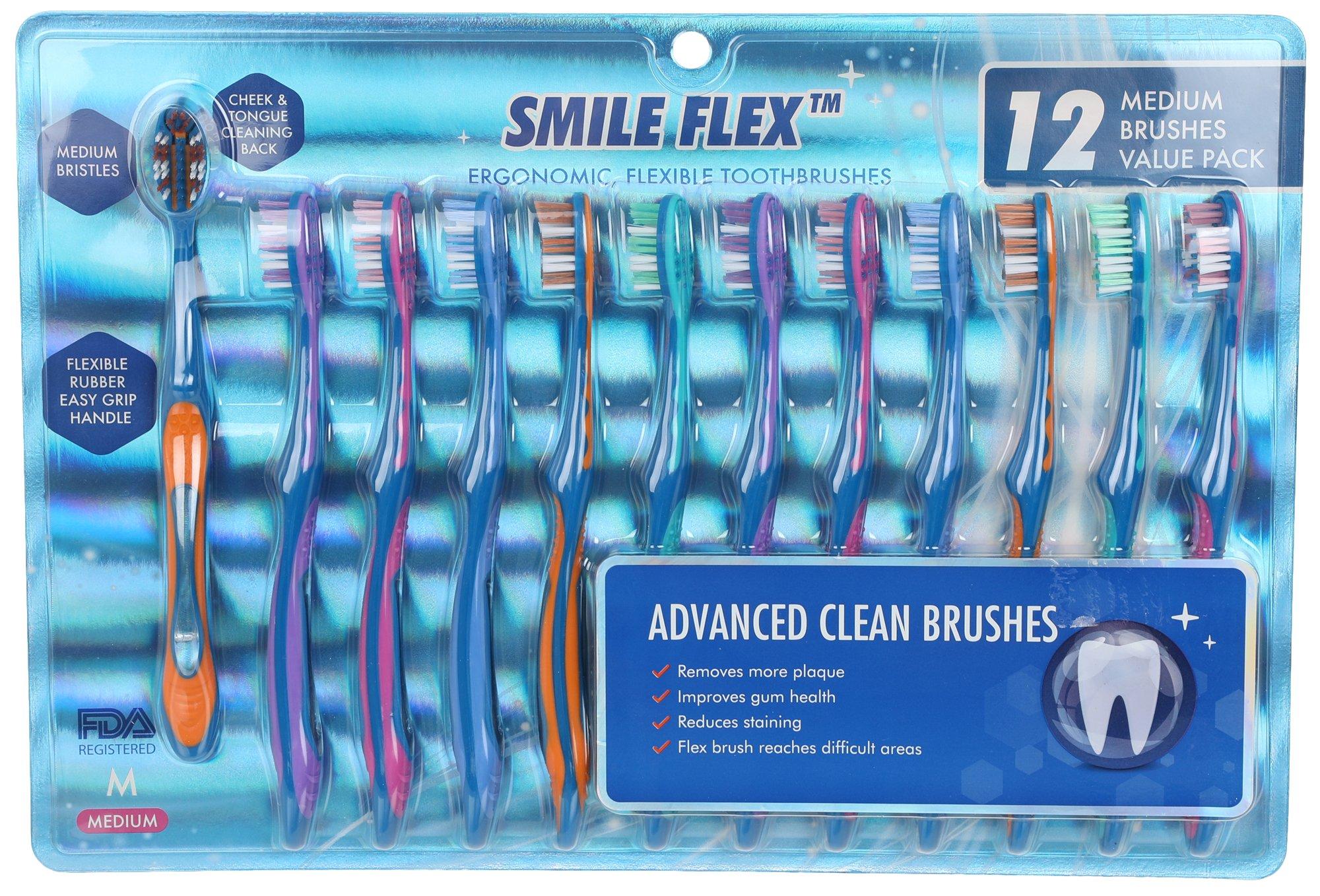 12 Pk Medium Toothbrushes