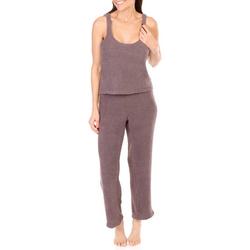 Women's 2 Pc Pants Sleepwear Set - Brown