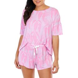 Women's  2 Pc Floral Print Pajama Shorts Set