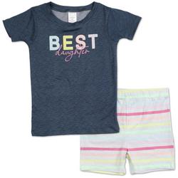 Girls Best Daughter Pajama Shorts Set