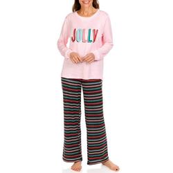 Women's 2 Pc Jolly Pajama Pants Set