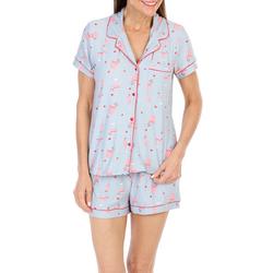 Women's 2 Pc Valentine's Cocktail Pajama Set