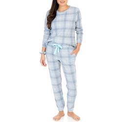 Women's 3 Pc Plaid Pajama Pants Set