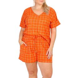 Women's Plus 2 Pc Pajama Shorts Set