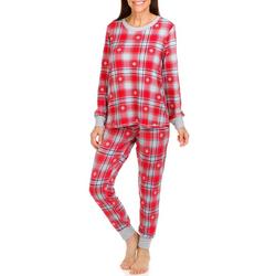 Women's 2 Pc Plaid Print Pajama Set