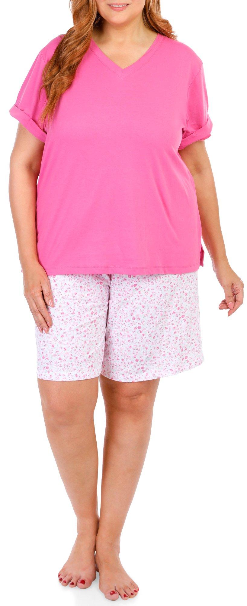 Women's Plus 2 Pc Sleepwear Shorts Set