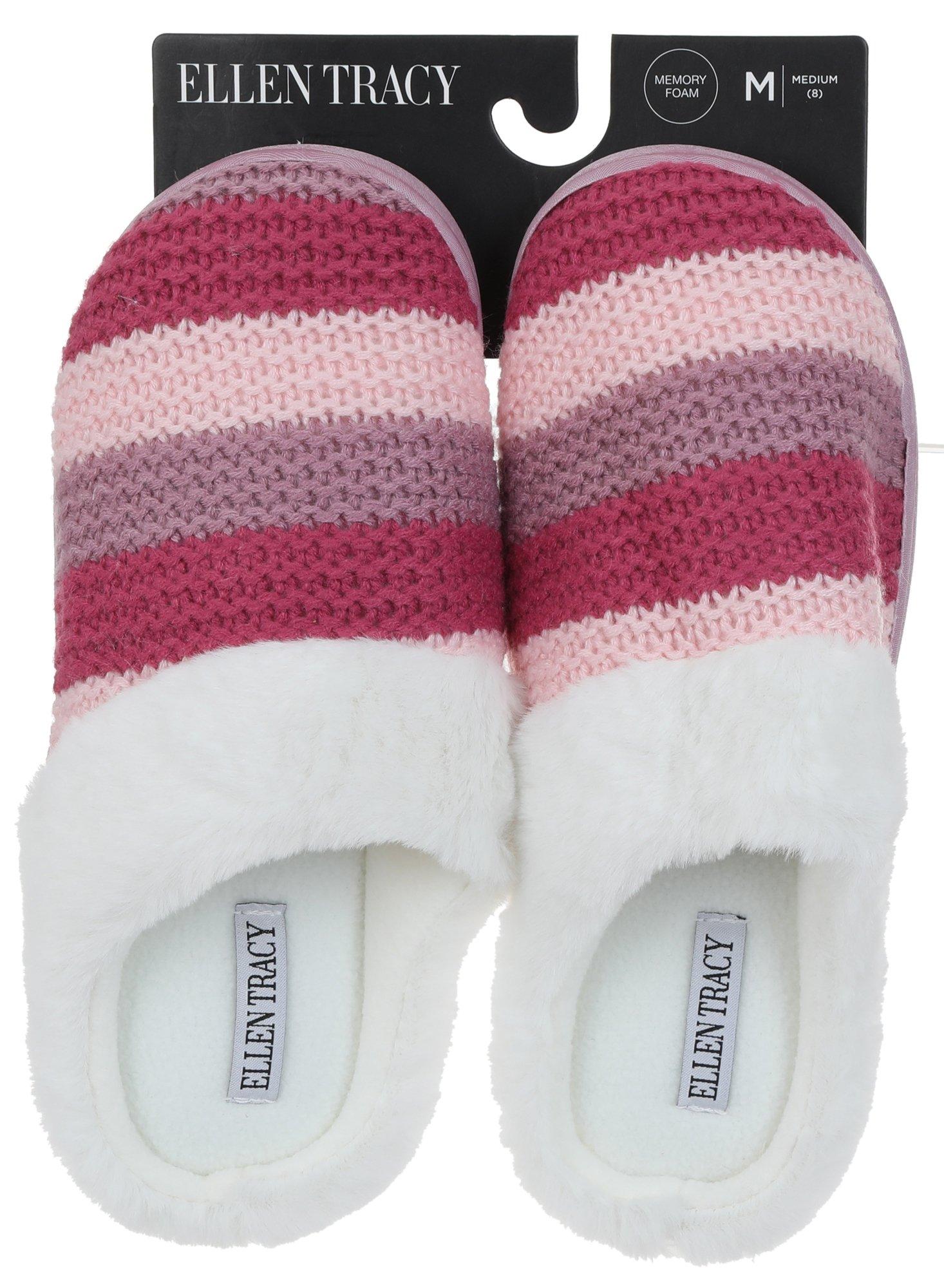 Women's Cozy Striped Slippers