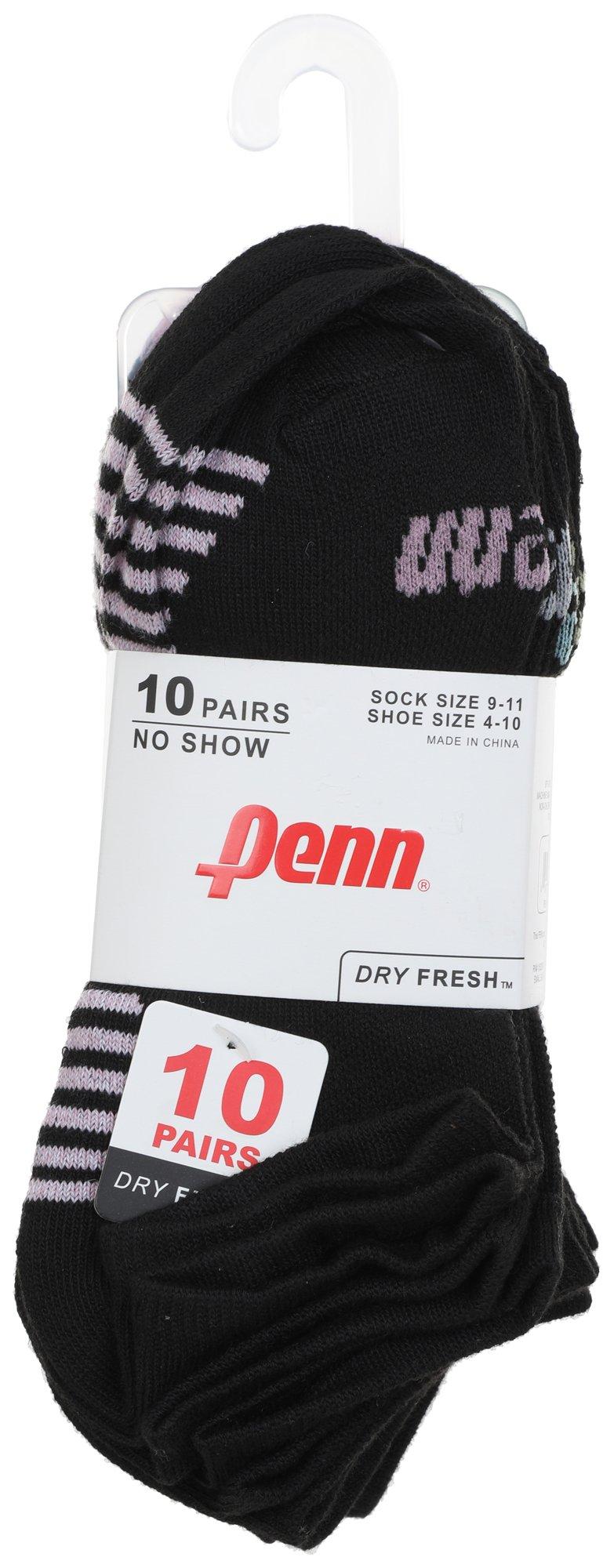 10 Pk Women's No Show Socks
