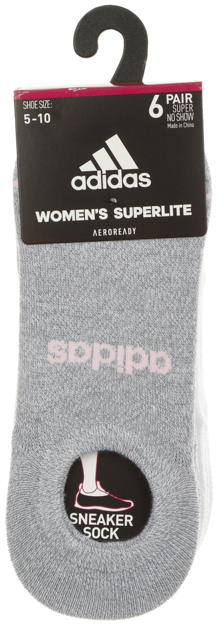 Women's 6 Pk Superlite No Show Socks