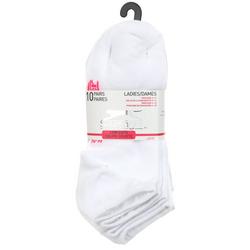 Women's 10 Pk Solid Low Cut Socks