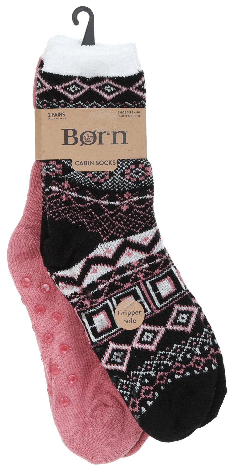 Women's 2 Pk Cozy Cabin Socks