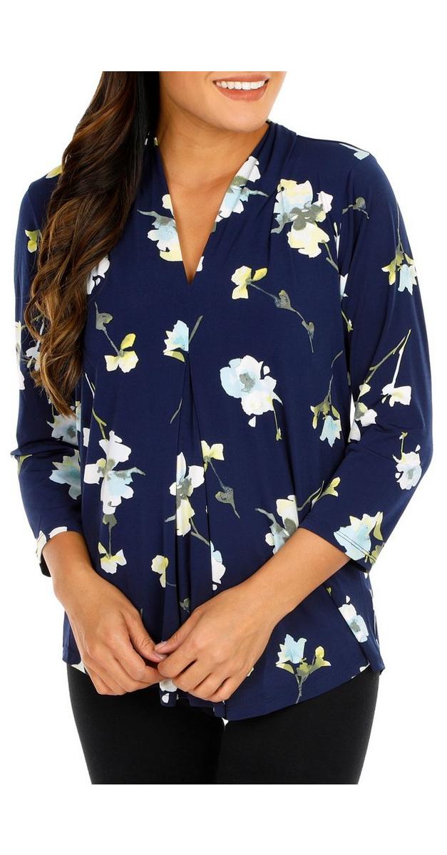 Women's Floral Print Top - Navy | bealls