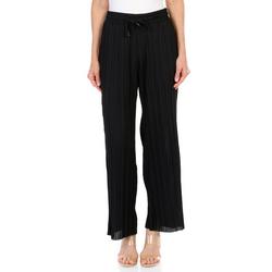 Women's Solid Pleated Pull On Pants