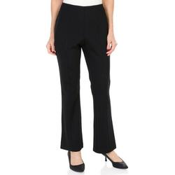 Women's Solid Structured Work Pants - Black