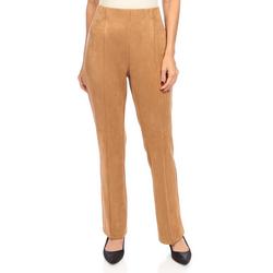 Women's Solid Velour Work Pants - Tan