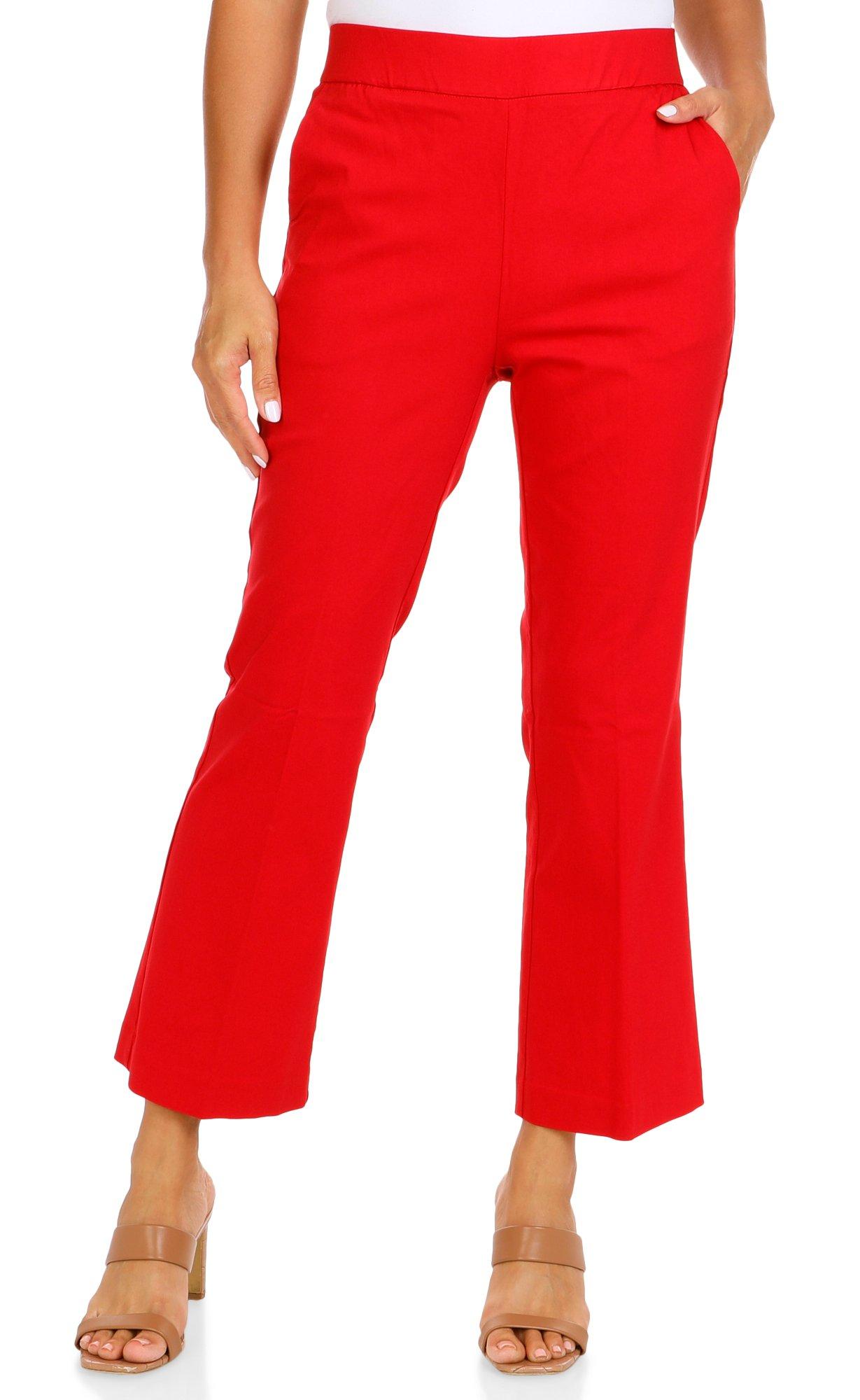 LEEy-World Pants for Women Women's High Elastic Waist Plaid Print Pants  Straight Leg Stretch Pants Trousers White,XL 