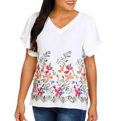 Women's Embroidered Floral Blouse