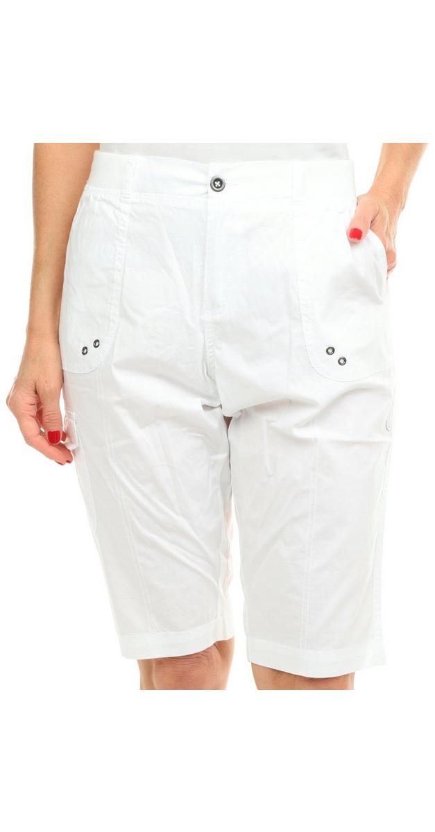 Women's Solid Bermuda Shorts - White | bealls