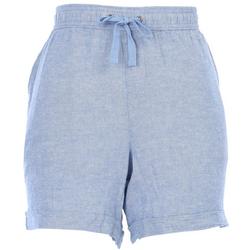 Women's Chambray Denim Linen Shorts