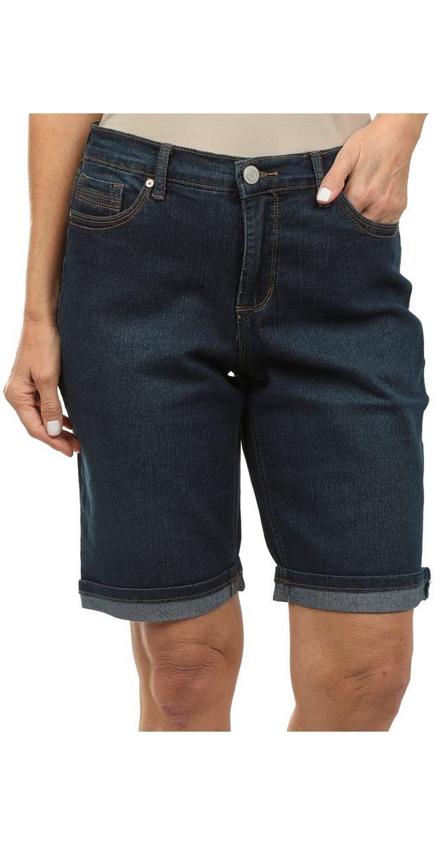 Women's Riley Relaxed Fit Bermuda Shorts - Dark Wash | bealls