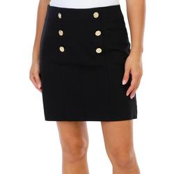 Women's Solid Sailor Button Shorts