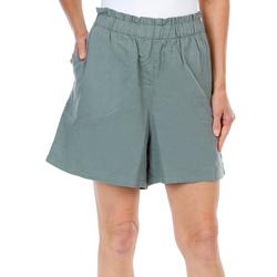 Women's Solid Linen Shorts