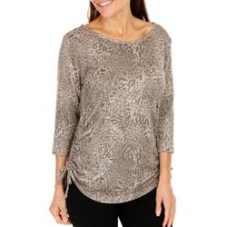 Women's Leopard Print Top - Taupe