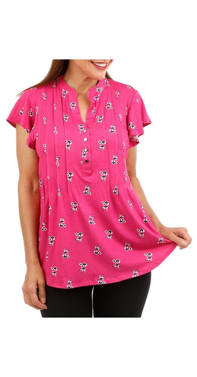 Women's Floral Print Top Pink bealls