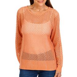 Women's Solid Metallic Knit Sweater