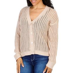 Women's Solid Button Front Cardigan