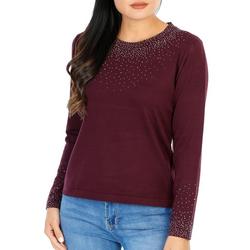 Women's Solid Studded Top