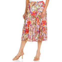 Women's Paisley Midi Skirt