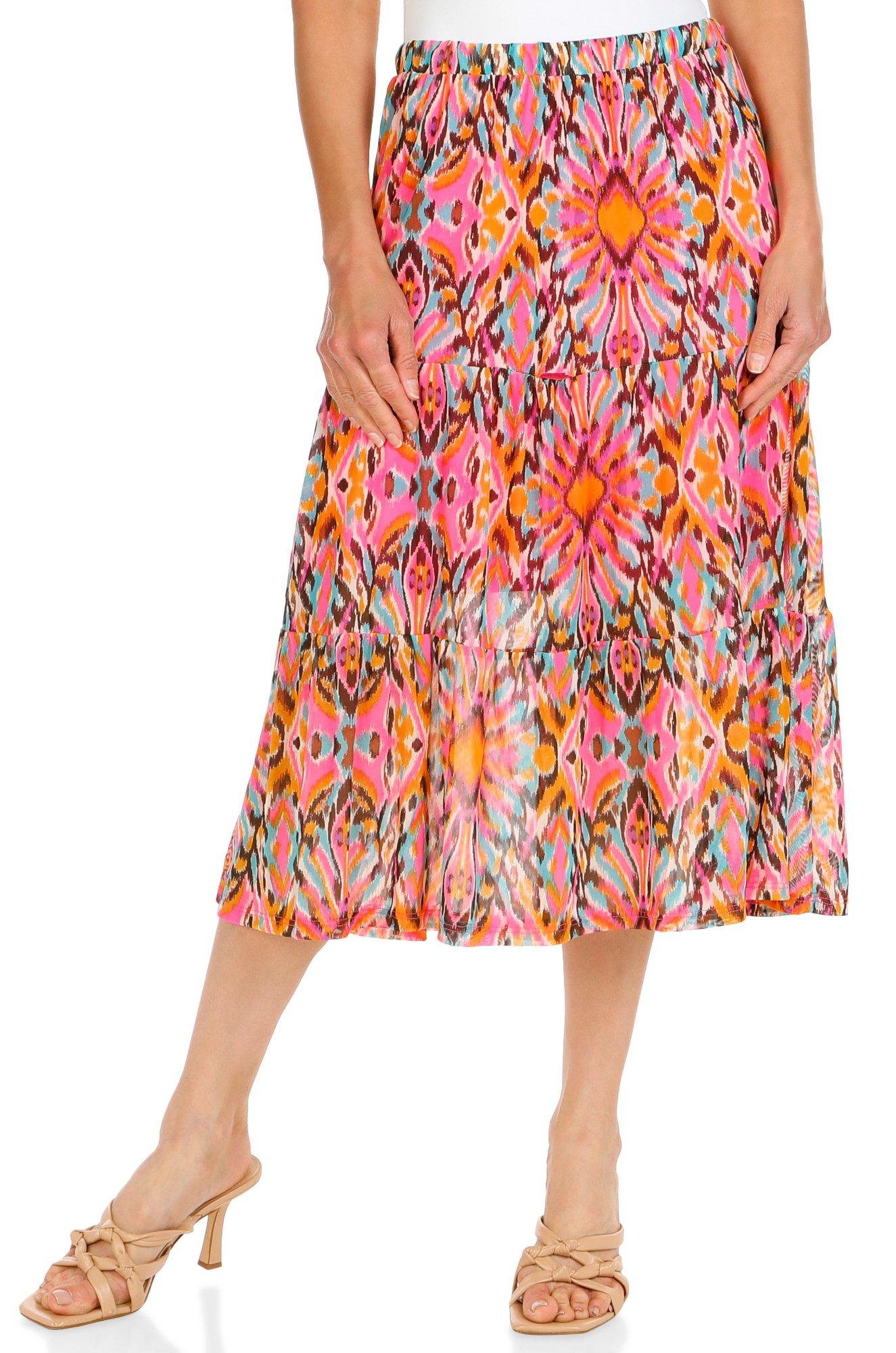 Women's Graphic Midi Skirt