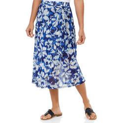 Women's Wrap Mesh Midi Skirt