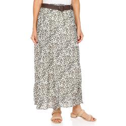 Women's Chiffon Belt Spotted Skirt - Multi