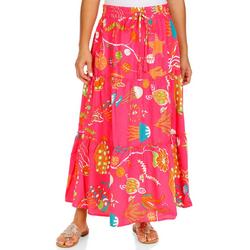 Women's Summer Sea Creature Maxi Skirt