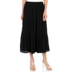 Women's Solid Tiered Skirt