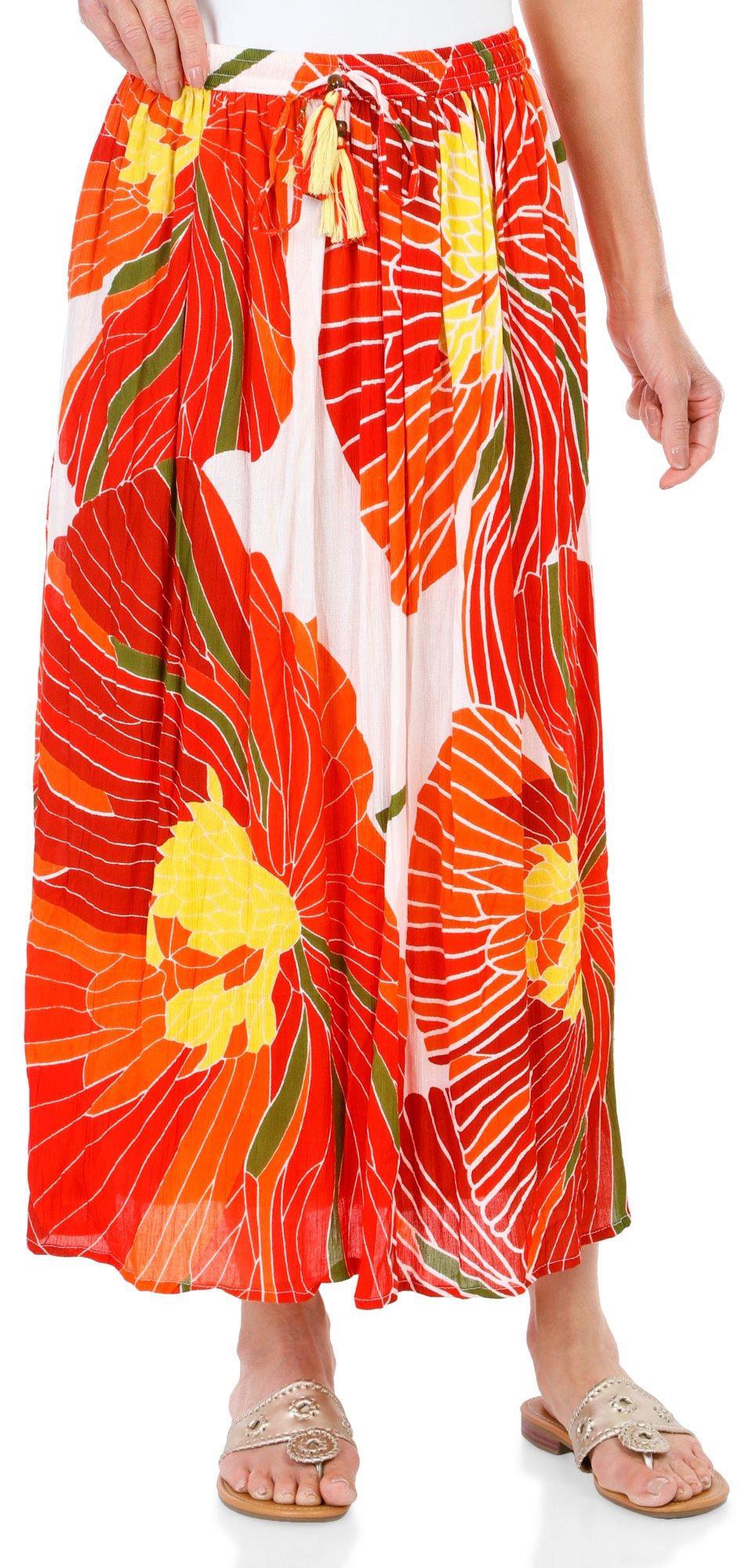 Women's Floral Print Maxi Skirt