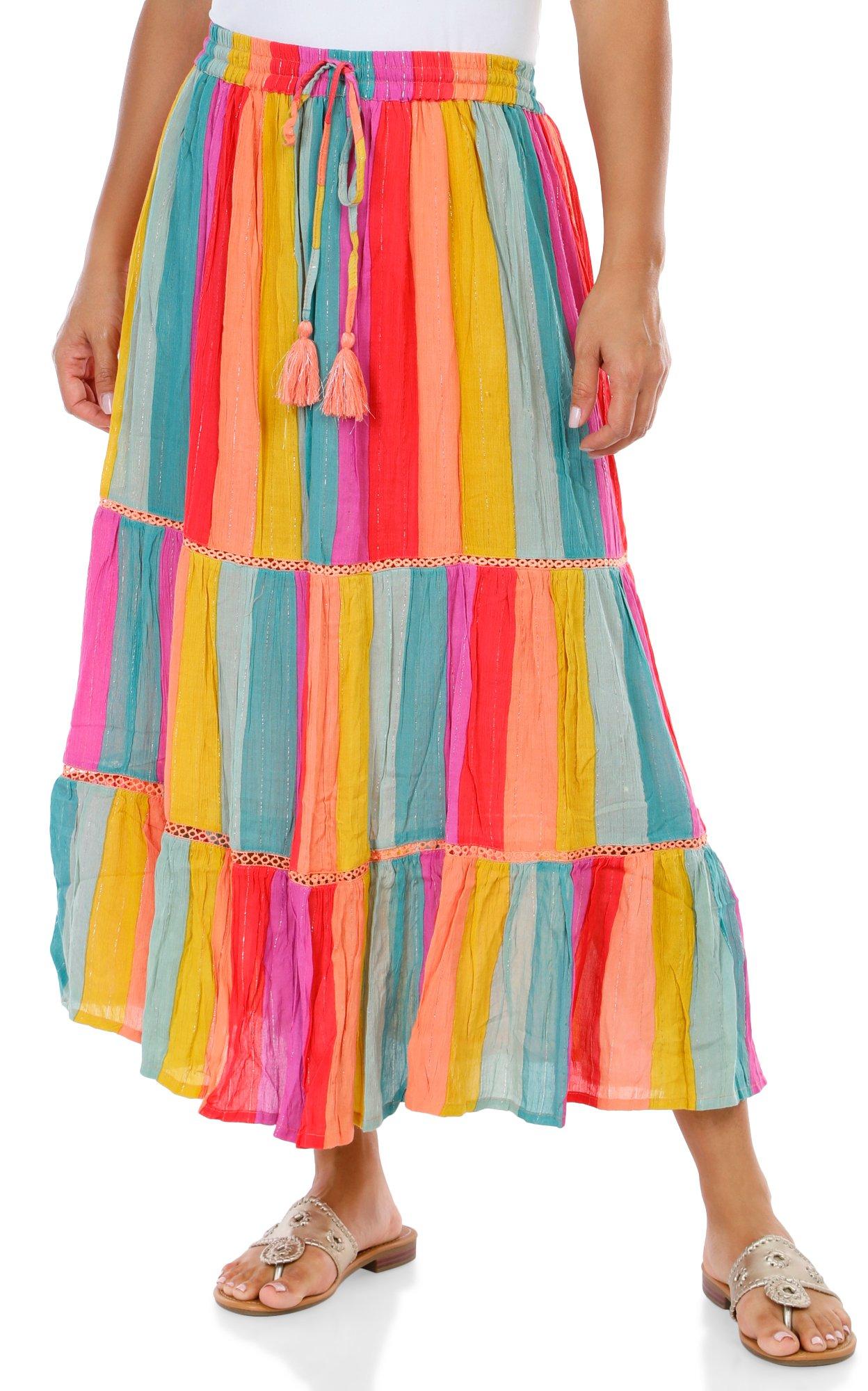 Women's Stripe Maxi Skirt